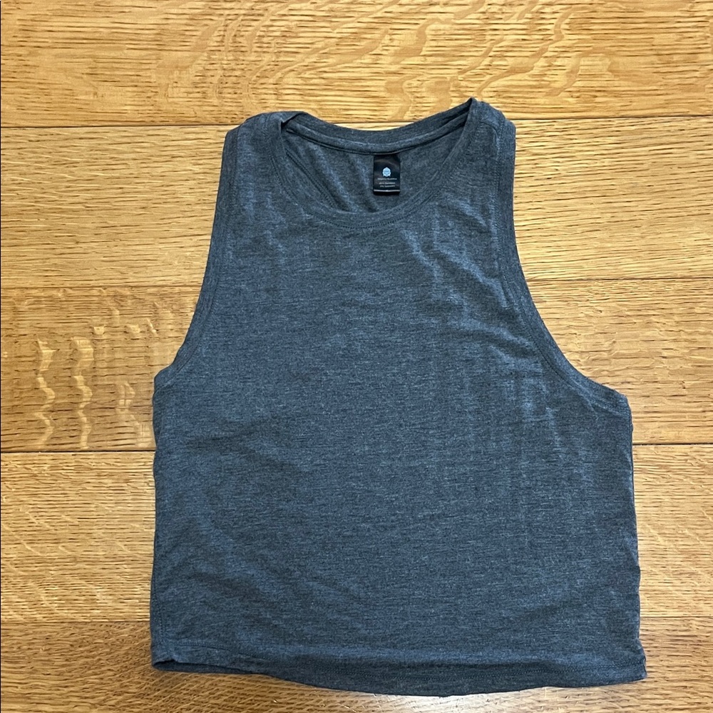 Slightly Buddha racer back crop bamboo tank top